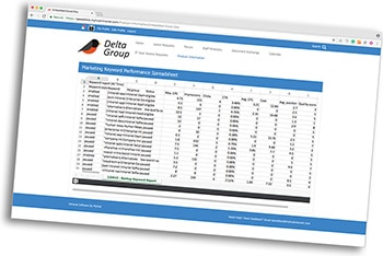 intranet embedded spreadsheet