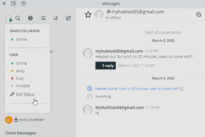 Team Chat Status Example