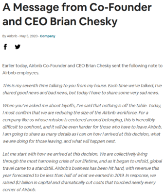 Brian Chesky Note