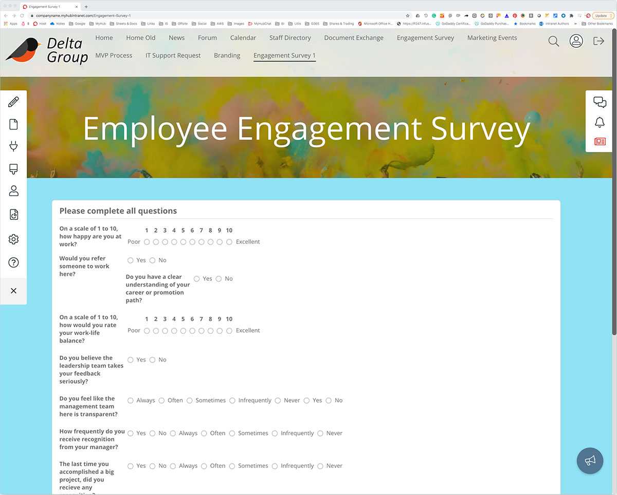 employee engagement survey example